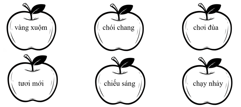 Em hãy tô màu vào những từ chỉ đặc điểm dưới đây: (ảnh 1)