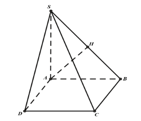 Tính thể tích của khối chóp S.ABCD (làm tròn kết quả đến hàng phần mười). (ảnh 1)