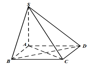 Cho hình chóp S.ABCD có đáy ABCD là hình vuông , SA ^ (ABCD). Khẳng định nào sau đây sai?  	 (ảnh 1)