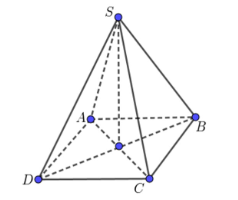 Cho hình chóp đều S.ABCD có SA = AB. Tính góc giữa hai đường thẳng SA và BC.   (ảnh 1)