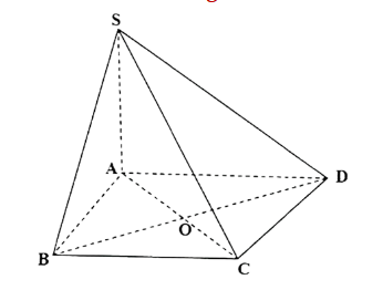 Cho hình chóp S.ABCD có đáy ABCD là hình vuông, SA ^ (ABCD). Khi đó:  a) ((SAC), (SBD)) = 90°. (ảnh 1)