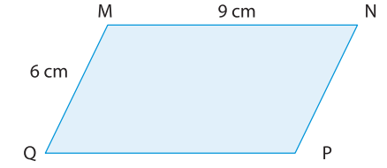 Cho hình bình hành MNPQ như hình dưới đây.  QP = ……… cm		NP = ……… cm  (ảnh 1)
