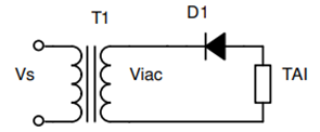 Mạch chỉnh lưu bán kỳ bằng diode với Viac =\(220\sqrt 2 \)sin(100πt)[V] có tần số xung ra: (A) (ảnh 1)