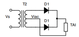 Trong sơ đồ sau, nếu có điện áp vào Um = 150V, tải R = 10Ω, thì điện áp ngược cực đại trên diode là: (B) (ảnh 1)