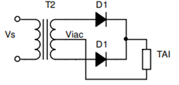 Trong sơ đồ tải R, diode D2 dẫn trong các thời điểm: (D) (ảnh 1)