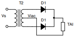 Trong sơ đồ sau, điện áp ngược trên mỗi diode là: (B) (ảnh 1)