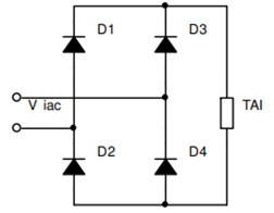 Trong sơ đồ sau, nếu có điện áp vào Um = 150V, tải R = 10Ω, thì dòng qua mỗi diode là: (D) (ảnh 1)