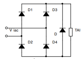 Trong sơ đồ tải R+L, diode D4 dẫn trong các thời điểm: (C) (ảnh 1)