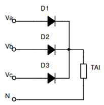 Trong tải R, diode D2 dẫn trong các thời điểm:  (ảnh 1)