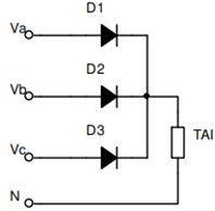 Cho mạch chỉnh lưu cầu 3 pha hình tia bằng diode, điện áp nguồn có Vm =110v, điện áp trung bình ở tải. (ảnh 1)