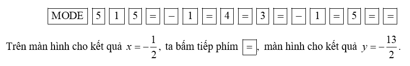 Gọi ( x ; y ) là nghiệm của hệ phương trình { 2 ( x + y ) + 3 ( x − y ) = 4 ( x + y ) + 2 ( x − y ) = 5 . Bạn An sau khi giải hệ phương trình thì viết được hệ thức y = a x . Tìm (ảnh 1)
