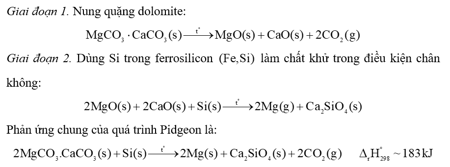 Magnesium \(({\rm{Mg}})\) là kim loại được ứng dụng để tạo các hợp kim nhẹ, bền, đặc biệt là cho ngành công nghiệp sản xuất ô tô và hàng không vũ trụ. Magnesium được sản xuất trong công nghiệ (ảnh 1)