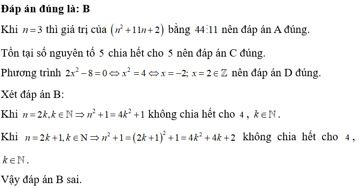 Trong các mệnh đề sau, mệnh đề nào sai? (ảnh 1)