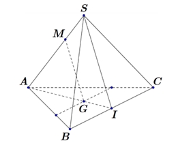 Cho hình chóp S.ABC có G là trọng tâm tam giác ABC. Mặt phẳng (α) đi qua G và song song với mặt phẳng (SBC), M là giao điểm của (α) với SA. Tính \(\frac{{SM}}{{SA}}\) (làm tròn kết quả đến hà (ảnh 1)