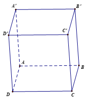 Cho hình hộp ABCD.A'B'C'D'. Đường thẳng AB song song với mặt phẳng nào dưới đây? (ảnh 1)