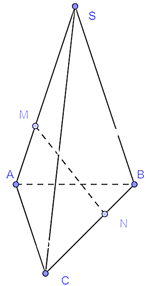 (Trả lời ngắn) Cho hình chóp S.ABC. Trên cạnh SA, lấy điểm M sao cho SM=2AM. Trên cạnh BC, lấy điểm N sao cho CN=2BN (ảnh 1)