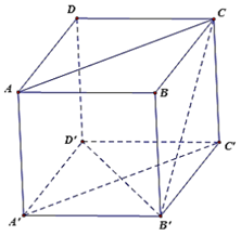 Cho hình lập phương ABCD.A′B′C′D′. Xác định góc (AC, B'D'); (A'A, CB') (ảnh 1)