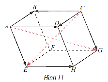 (Trả lời ngắn) Cho hình hộp ABCD.EFGH. Thực hiện các phép toán sau đây: (ảnh 1)