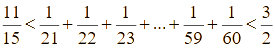 Chứng minh rằng 11/15 < 1/21 + 1/22 + 1/ 23 (ảnh 1)