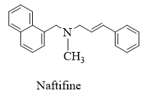 Naftifine là một chất có tác dụng chống nấm. Naftifine có cấu tạo như hình dưới:   a. Naftifine là amine bậc ba. b. Naftifine thuộc loại arylamine. c. Tổng số nguyên tử carbon trong naftifine là 20. d. Naftifine có thể tác dụng với hydrochloric acid tạo thành muối.  (ảnh 1)
