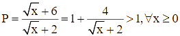 So sánh P và P^2 với P = (căn bậc hai x + 6) (ảnh 1)