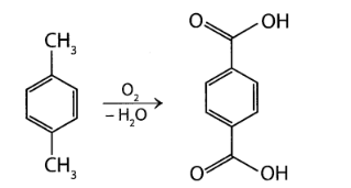 Terephthalic acid là chất rắn màu trắng, tiền thân của polyester PET, được sử dụng để sản xuất quần áo và chai nhựa. Quá trình tổng hợp terephthalic từ p-xylene theo sơ đồ sau:  Có bao nhiêu phân tử oxygen đã phản ứng với 1 phân tử p-xylene trong phản ứng trên? (ảnh 1)