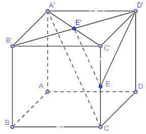 Cho hình hộp ABCD.A’B’C’D’ có tất cả các cạnh đều bằng a và BAA' = BAD = DAA' = 60. (ảnh 1)