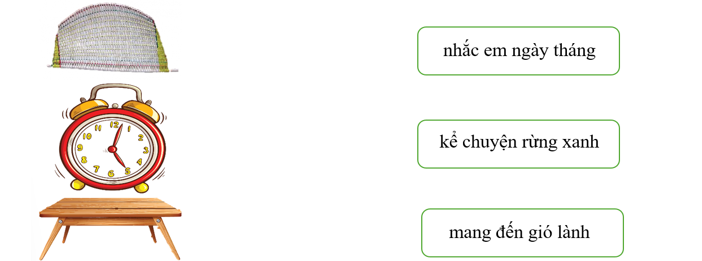 Nối đồ vật với từ ngữ phù hợp. (ảnh 1)