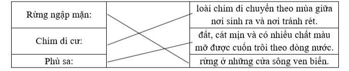 Nối các từ với nghĩa tương ứng của nó. (ảnh 1)