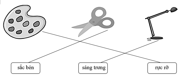 Nối hình ảnh với từ chỉ đặc điểm tương ứng. (ảnh 2)