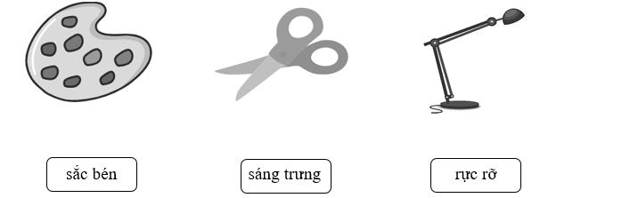 Nối hình ảnh với từ chỉ đặc điểm tương ứng. (ảnh 1)