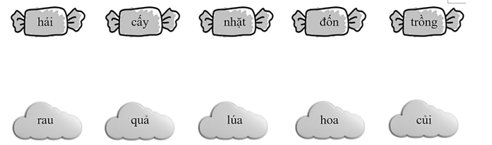 Em hãy nối hai tiếng với nhau để tạo thành từ có nghĩa:  (ảnh 1)