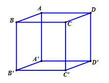 Cho hình lập phương ABCD.A'B'C'D'. Chọn khẳng định sai.  	 (ảnh 1)