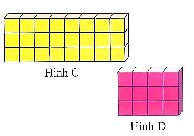 d) Cho hình C và D như bên:  (ảnh 1)