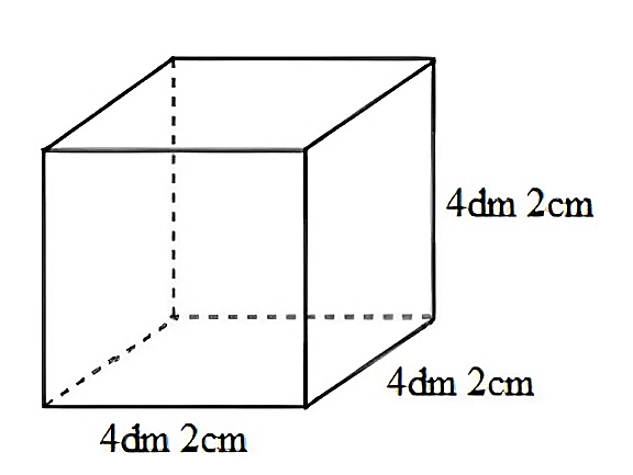 Tính thể tích của hình dưới đây. (ảnh 1)