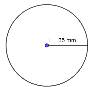Thực hiện theo yêu cầu sau:  a) Vẽ đường tròn tâm O bán kính 5 cm. (ảnh 2)