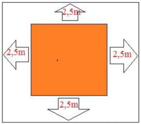 Tính diện tích hồ khi chưa mở rộng. (ảnh 1)