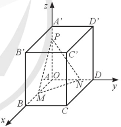 Cho hình hộp chữ nhật ABCD A'BC'D' có AB = 2a,AD = 3a, (ảnh 1)