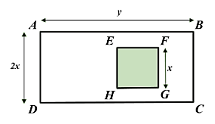          a) Diện tích hình vuông \(EFGH\) là \({x^2}\), diện tích hình chữ nhật \(ABCD\) là \(2xy\).           b) Biểu thức biểu diễn tỉ số diện tích hình vuông và diện tích hình chữ nhật là \(T = \frac{{2y}}{x}.\)           c) Điều kiện xác định của tỉ số diện tích hình vuông và diện tích hình chữ nhật là \(x \ne 0.\)           d) Giá trị của phân thức biểu diễn tỉ số diện tích hình vuông và diện tích hình chữ nhật tại \(x = 2,y = 8\) là \(\frac{1}{8}.\) (ảnh 1)
