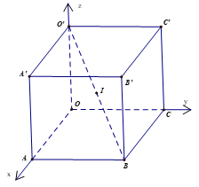 Cho hình hộp chữ nhật OABC.O'A'B'C', với O là gốc toạ độ, A(2; 0; 0), C(0; 6; 0), O'(0; 0; 4). Viết phương trình (ảnh 1)