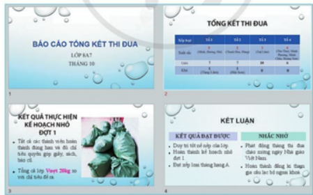  Màu sắc chủ đạo của bài báo cáo tổng kết thi đua trong hình minh họa là gì? (ảnh 1)