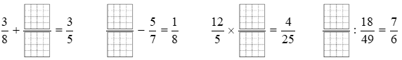 Điền phân số tối giản thích hợp vào chỗ trống: 3/8+....=3/5 (ảnh 1)
