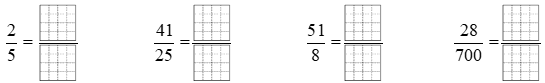 Viết các phân số sau thành phân số thập phân 2/5= (ảnh 1)