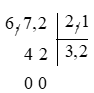 a) Thương của 6,72 và 2,1 là: 	A. 4,1	B. 3,2	C. 2,8	D. 4,5 (ảnh 1)