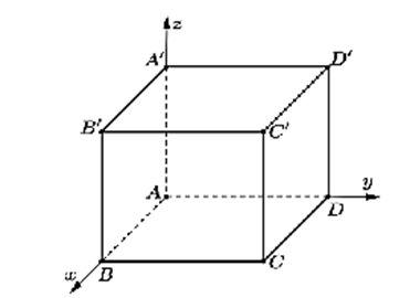 Trong không gian với hệ trục tọa độ Oxyz, cho hình hộp chữ nhật ABCD.A'B'C'D' có điểm A trùng với gốc tọa độ O, điểm B nằm trên tia Ox, điểm D nằm trên tia Oy, điểm A' nằm trên tia Oz. Biết A (ảnh 1)