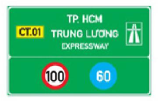 Biển này có ý nghĩa gì?  A. Bắt đầu đường cao tốc B. Chỉ dẫn địa giới đường  (ảnh 1)