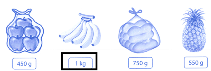 a) Khoanh vào thực phẩm nặng nhất:   b) Khoanh vào thực phẩm nhẹ nhất: (ảnh 3)