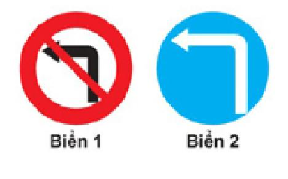 Biển nào xe được phép quay đầu nhưng không được rẽ trái?   (ảnh 1)