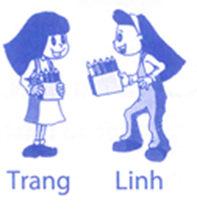 a) Long nói rằng Trang và Linh có số bút màu bằng nhau. Theo em, Long nói có đúng không? b) Viết tên bạn tương ứng với phép tính tìm số bút màu sau rồi tính kết quả: (ảnh 1)