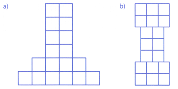 Tô màu \[\frac{1}{9}\] số ô vuông trong mỗi hình sau: (ảnh 1)